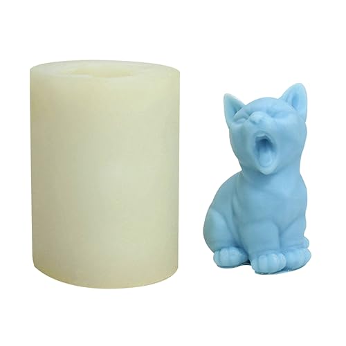 Süße Gähme Katze Silikonform Einzigartiger Duft Kerzenharz Schimmel Aromatherapys Kerzenform Craft Tool Party Party von THINCAN