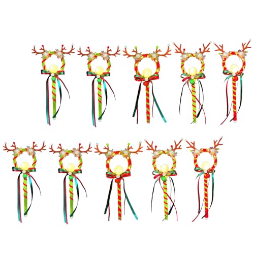 THINCAN 10/15 Pcs Rentiergeweih/Tanghulu Leuchtende Stöcke Mit Jingling Glocken Für Weihnachtsfamilienversammlungen Und Geschwindigkeitsereignisse THINCAN 10/15 Pcs Rentiergeweih/Tanghulu Leuchtende Stöcke Mit Jingling Glocken Für Weihnachtsfamilienversammlungen Und Geschwindigkeitsereignisse von THINCAN