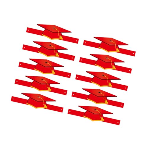 THINCAN 10pcs Buntes Papierabschlusshut Für Schulveranstaltung Und Feier Easy Assembly Tassels Kopfwege Party Dekoration von THINCAN