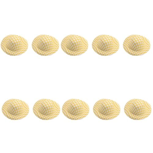THINCAN 10pcs Unbemalter 5 8 cm Leichtgewicht Stoffhüte Für Gefüllte Puppenkostümzubehör Urlaub Party Dekoration Hutzubehör von THINCAN