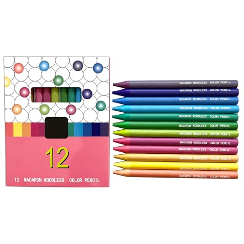 THINCAN 12 Farben Holzloser Farbiger Bleistift Zeichnungsstifte von THINCAN