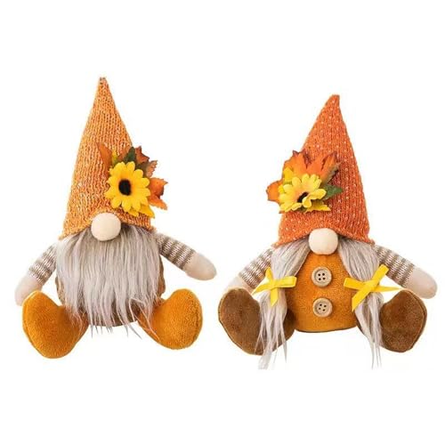 THINCAN 1pair Handgefertigte Festliche Ernte Polyester Zwergfiguren Herumn Home Decor & Office Ehepaar Präsentieren Gnomes Puppen von THINCAN