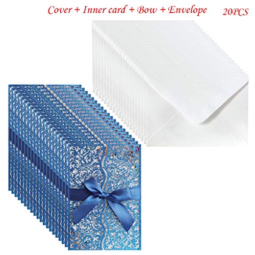 THINCAN 20pcs Hollow Einladungskarten Mit Umschlägenband Für Hochzeit Einladen Valentinstagsgeschenk THINCAN 20pcs Hollow Einladungskarten Mit Umschlägenband Für Hochzeit Einladen Valentinstagsgeschenk von THINCAN