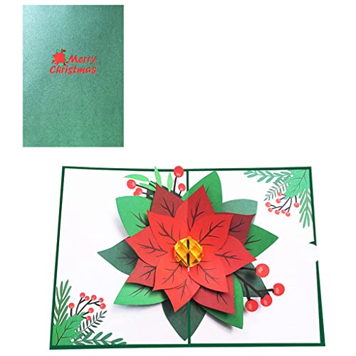 THINCAN 3d Für Poinsettia Blumengrußkarte Handgemachte Karten Mit Umschlag Für Weihnachten Thanksgiving Day Neujahr Weihnachtsgeschenk THINCAN 3d Für Poinsettia Blumengrußkarte Handgemachte Karten Mit Umschlag Für Weihnachten Thanksgiving Day Neujahr Weihnachtsgeschenk von THINCAN