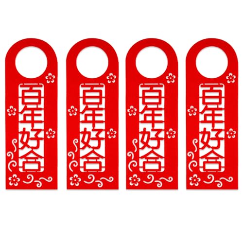 4 Stücke Chinesische Neujahrstürgriff Ornamente Verlockend Hängende Festival Geschenke Home Decor Exquisites von THINCAN