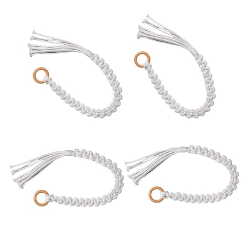 THINCAN 4pcs Vorhanghalterhalter Handgefertigte Gewebevorhangabendungen Mit Elegant von THINCAN