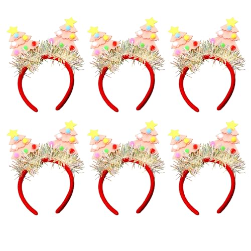 THINCAN 6LOTS Wiederverwendbarkeit Santa Stirnbänder Unisex Weihnachten Kopfbedeckung Süße Einfache Stile Für Freudenzfeier Und Büro THINCAN 6LOTS Wiederverwendbarkeit Santa Stirnbänder Unisex Weihnachten Kopfbedeckung Süße Einfache Stile Für Freudenzfeier Und Büro von THINCAN