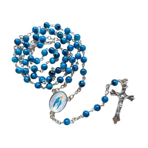THINCAN 6mm Glasperlen Rosenkranz Halskette Katholisch Kruzifix Kreuz Anhänger Jungfrau Chokers Halsketten Für Frauen Männer Religiöse Schmuck THINCAN 6mm Glasperlen Rosenkranz Halskette Katholisch Kruzifix Kreuz Anhänger Jungfrau Chokers Halsketten Für Frauen Männer Religiöse Schmuck von THINCAN