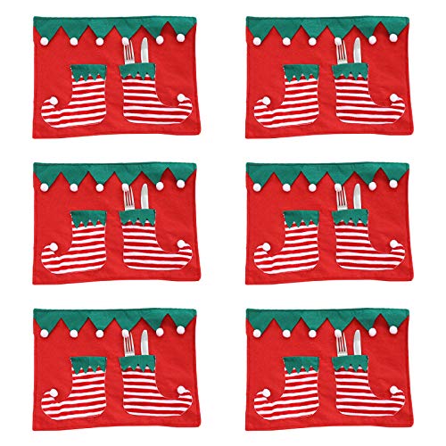 THINCAN 6pcs/Set Weihnachten Cartoon Santa Socken Tischemat Dish Bowl Messer Gabel Tischmatten Abendessen Weihnachtsfeiertag Küchentasche Dekoration Weihnachtsdekorationen Freigabe Für Schlafzimmer THINCAN 6pcs/Set Weihnachten Cartoon Santa Socken Tischemat Dish Bowl Messer Gabel Tischmatten Abendessen Weihnachtsfeiertag Küchentasche Dekoration Weihnachtsdekorationen Freigabe Für Schlafzimmer von THINCAN