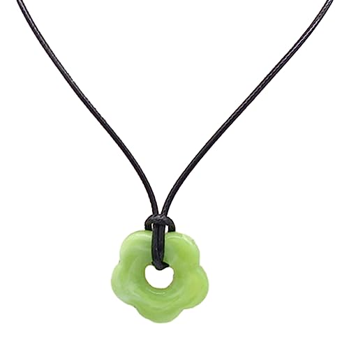 THINCAN Acrylblüte Halskette Mehrfarbiger Anhänger Charm Choker Kette Schlüsselbeinkette Für Modische Frauen von THINCAN