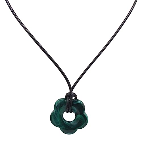 THINCAN Acrylblüte Halskette Mehrfarbiger Anhänger Charm Choker Kette Schlüsselbeinkette Für Modische Frauen von THINCAN