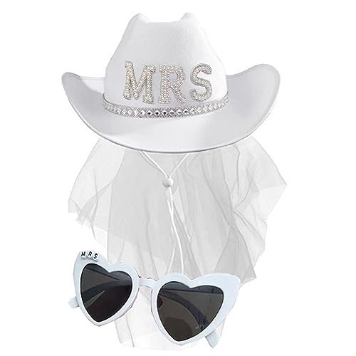 THINCAN Brautbrief Cowboy Sonnenbrille Kostüm Set Women Musical Festival Dress Up Kostüm Junggeselle Party Requisiten 2pcs THINCAN Brautbrief Cowboy Sonnenbrille Kostüm Set Women Musical Festival Dress Up Kostüm Junggeselle Party Requisiten 2pcs von THINCAN