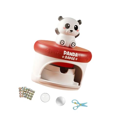 THINCAN Cartoon Pin Maker Craft Set Badge Press Machine Kits Für Kinder Mit Wiederverwendbarer Vorlage Kinder Basteln Projekt Supply Badge Pressmaschine Handwerksspielzeug von THINCAN