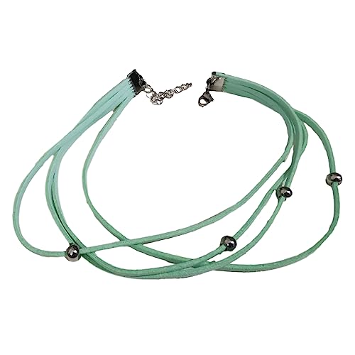 THINCAN Einfacher Stahlperlen Halsband Süße Kühle Kragen Halskette Mehrschichtige Halskette Party Schmuckhalle Dekoration von THINCAN