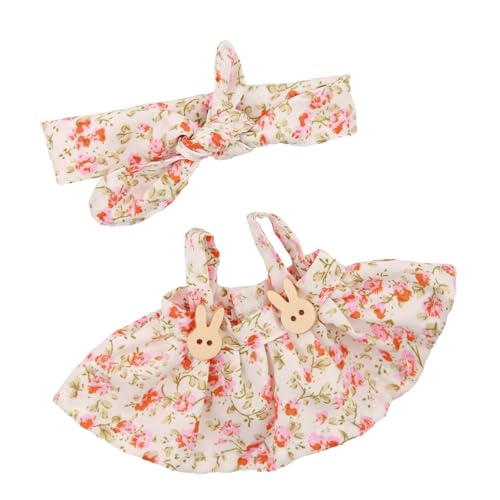 THINCAN Elegantes Puppenkleid Für Plüschpuppen 17 cm Figuren Puppen Kleidung Mit Bowknot Haarband Und Rock Ideal Für Kinder Schenken THINCAN Elegantes Puppenkleid Für Plüschpuppen 17 cm Figuren Puppen Kleidung Mit Bowknot Haarband Und Rock Ideal Für Kinder Schenken von THINCAN