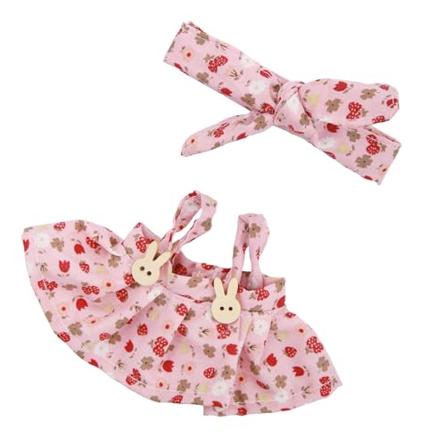 THINCAN Elegantes Puppenkleid Für Plüschpuppen 17 cm Figuren Puppen Kleidung Mit Bowknot Haarband Und Rock Ideal Für Kinder Schenken von THINCAN
