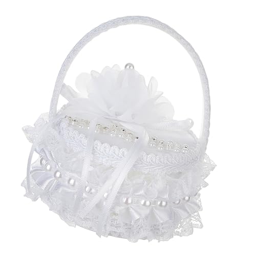 THINCAN Europäische Stile Eheringe Halbverdiener Schmuck Kiste Spitze Trim Halskette Organizer Für Engagement Safekeeping Brauthalter von THINCAN