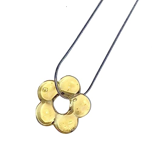 THINCAN Frauen Form Pendellan Charme Halskette Schmuck Geschenk Mode Süßigkeiten Farbe Schlüsselbein Kette Trend Neckkette Für Mädchen von THINCAN