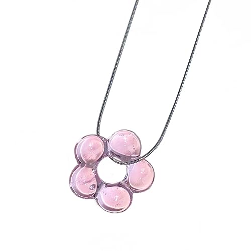 THINCAN Frauen Form Pendellan Charme Halskette Schmuck Geschenk Mode Süßigkeiten Farbe Schlüsselbein Kette Trend Neckkette Für Mädchen von THINCAN