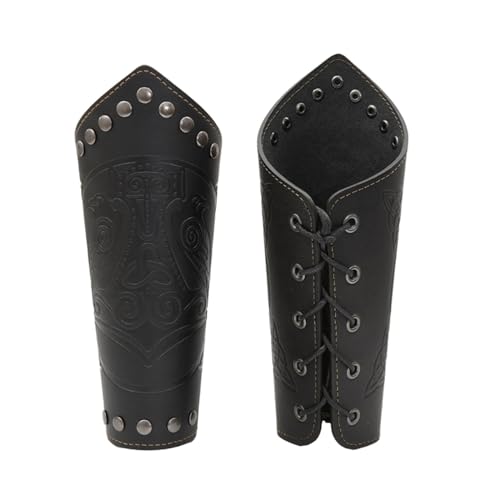 THINCAN Geprägte Muster Armwächter Männer Cosplay Vintage Ritter Armbänder Verstellbare Metallloch Handschuh Gothic Handgelenkrümle THINCAN Geprägte Muster Armwächter Männer Cosplay Vintage Ritter Armbänder Verstellbare Metallloch Handschuh Gothic Handgelenkrümle von THINCAN