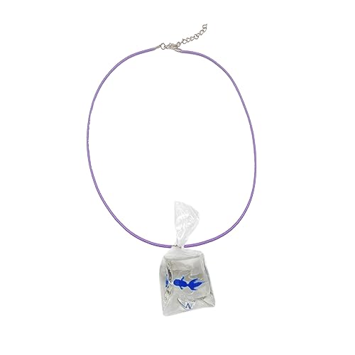 THINCAN Goldfisch Karpfen Fisch Halskette Kreative Transparente Wasserbeutel Fisch Choker Japanisch Glückliche Anhänger Halskette Für Frauen Kinder THINCAN Goldfisch Karpfen Fisch Halskette Kreative Transparente Wasserbeutel Fisch Choker Japanisch Glückliche Anhänger Halskette Für Frauen Kinder von THINCAN