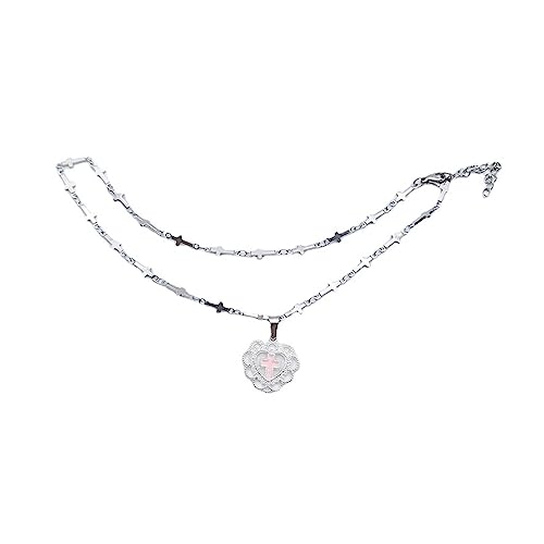 THINCAN Gothic Charm Choker Halskette Hip Hop Schlangeblatt Kette Barockstil Herzkatze Paw Pendell von THINCAN