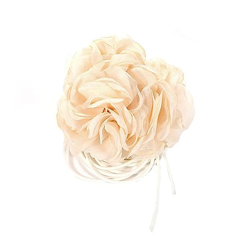 THINCAN Handherstellung Stoff Halskette Verstellbare Blumenkrawatte Modisches Design Elegante Blumenhalskette Für Frauen Mädchen von THINCAN