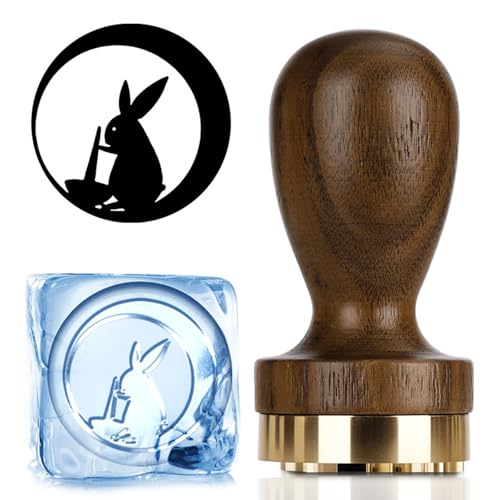 THINCAN Holzgriff Stamper Gravur Werkzeug Mit Kompliziertem Geschnitztem Muster Für Cocktails Schokoladendesserts Präge Holzküche Stamper von THINCAN