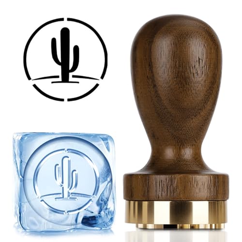 THINCAN Holzgriff Stamper Gravur Werkzeug Mit Kompliziertem Geschnitztem Muster Für Cocktails Schokoladendesserts Präge Holzküche Stamper von THINCAN