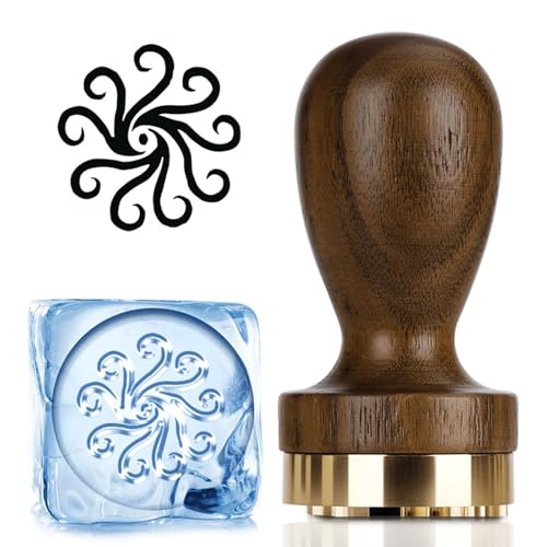 THINCAN Holzgriff Stamper Gravur Werkzeug Mit Kompliziertem Geschnitztem Muster Für Cocktails Schokoladendesserts Präge Holzküche Stamper von THINCAN