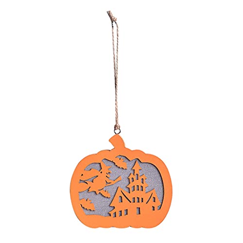 THINCAN Holzkürbis Halloween LED LICHT HAUSPEKTIONED HAUSEDERHAUF HAGENDE FARTE Pary Horror Dekoration Halloween Light von THINCAN