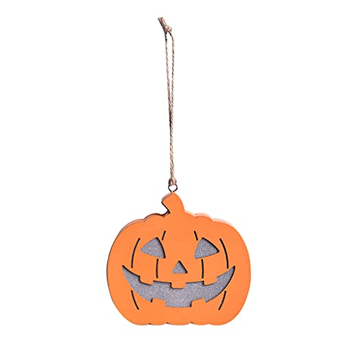 THINCAN Holzkürbis Halloween LED LICHT HAUSPEKTIONED HAUSEDERHAUF HAGENDE FARTE Pary Horror Dekoration Halloween Light von THINCAN