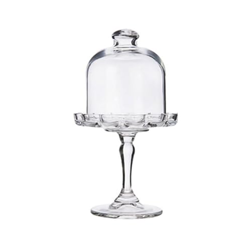 THINCAN Klarer Glasdessert Anzeigeständer Mit Hoher Basis Und Kuppelabdeckung Für Kuchen Süßer Teller Und Partys Tischdekoration Glas Portionsplatte THINCAN Klarer Glasdessert Anzeigeständer Mit Hoher Basis Und Kuppelabdeckung Für Kuchen Süßer Teller Und Partys Tischdekoration Glas Portionsplatte von THINCAN