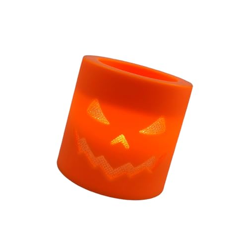 THINCAN Kürbiskopfkerzen Licht Halloween Dekorative Nachtlicht Flameless Kerzendekoration Für Party Festival Atmosphären Leuchtet Kürbiskopf LED LAMP von THINCAN