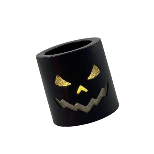 THINCAN Kürbiskopfkerzen Licht Halloween Dekorative Nachtlicht Flameless Kerzendekoration Für Party Festival Atmosphären Leuchtet Kürbiskopf LED LAMP von THINCAN