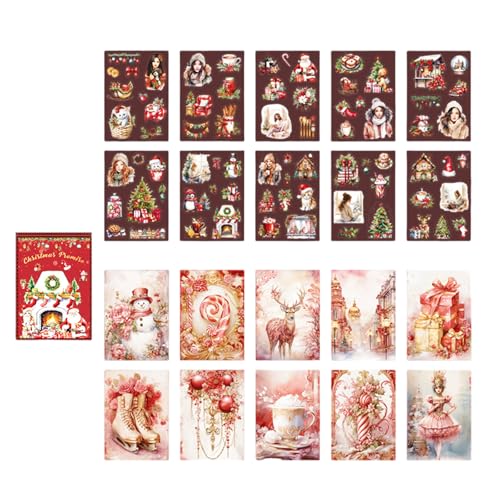 THINCAN Mehrzweck Weihnachtsfeier Sticker Pack 20 Stück Accessoire Zum Verbesserung Von Zeitschriftenplanern Und Alben THINCAN Mehrzweck Weihnachtsfeier Sticker Pack 20 Stück Accessoire Zum Verbesserung Von Zeitschriftenplanern Und Alben von THINCAN