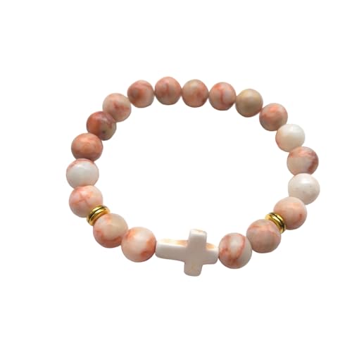 THINCAN Naturstein Perlen Armbänder Für Frau Süßkreuz Stretch Armbänder Armband Handchain Schmuckgeschenk Für Täglich THINCAN Naturstein Perlen Armbänder Für Frau Süßkreuz Stretch Armbänder Armband Handchain Schmuckgeschenk Für Täglich von THINCAN