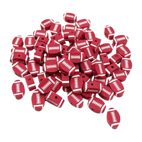 THINCAN Pack Von 200 Fußballthema Weiche Tonperlen Perfekt Für Handgefertigte Schmuck Und Handwerksaktivitäten von THINCAN