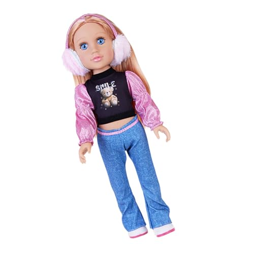 THINCAN Realistische Puppen Spielzeuggirl 18 Zoll Baby Mädchen Puppen Mit Kleidung Set Geburtstagsgeschenke PVC Blonde Babypuppenzubehör THINCAN Realistische Puppen Spielzeuggirl 18 Zoll Baby Mädchen Puppen Mit Kleidung Set Geburtstagsgeschenke PVC Blonde Babypuppenzubehör von THINCAN