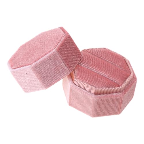 THINCAN Ringe Box Schmuckschachtel Displayhalter Koffer Eheringe Flanell Schmuckschatulle Perfektes Geschenk Für Frauen Mann Mädchen von THINCAN