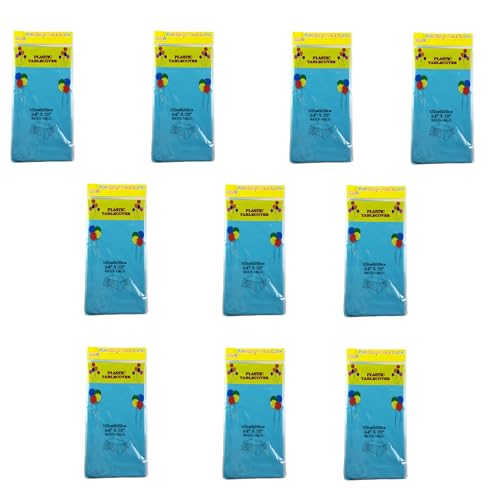 THINCAN Set Von 10 Pcs Bequemen Einweg Tischtüchern Feste Farbtischdecken Für Parteien Rechteck Plastik Tischpartyabdeckung von THINCAN