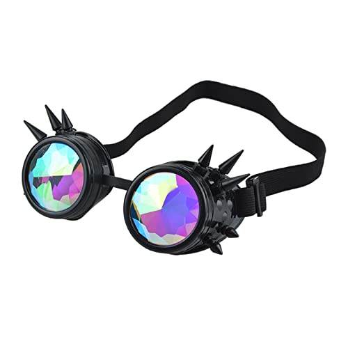 THINCAN Steampunk Schutzbrille Sonnenbrille Männer Frauen Kaleidoskop Brille Rave Festival Retro Party Cosplay Goggle Eyewear THINCAN Steampunk Schutzbrille Sonnenbrille Männer Frauen Kaleidoskop Brille Rave Festival Retro Party Cosplay Goggle Eyewear von THINCAN