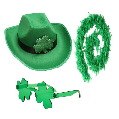 THINCAN Stpatrick Day Green Hat Eyewear Pelry Schal Kostüm Shamrock Irish National Day Feier Karnevalparty Accessoire THINCAN Stpatrick Day Green Hat Eyewear Pelry Schal Kostüm Shamrock Irish National Day Feier Karnevalparty Accessoire von THINCAN