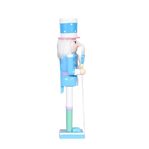 THINCAN Urlaubsnussknacker Puppenfigur Dekorationen Holzfiguren Für Tafel Desktop Kamine Weihnachtsdekoration Holzschmuck von THINCAN