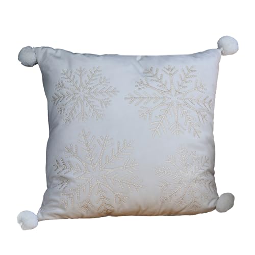 THINCAN Weihnachtskissenbezug Plüsch Kissenbezirk Home Dekorationen Stickkissen Cover Für Couchsofa Wohnzimmer Haus Heimat von THINCAN