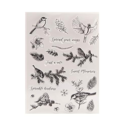 THINCAN Winter Birds Silikon Clear Seal Stamp Scrapbooking Präge Fotoalbum Dekorative Papierkarte Handwerk Dekoration von THINCAN