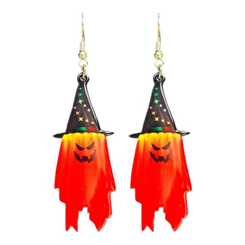 Thematische Party Ohr Accessoires Glocken Hexenspeicher Anhänger Halloween Acrylschmuck Für Kostümbegeisterte Halloween Kostüm Leuchtet Schmuck von THINCAN