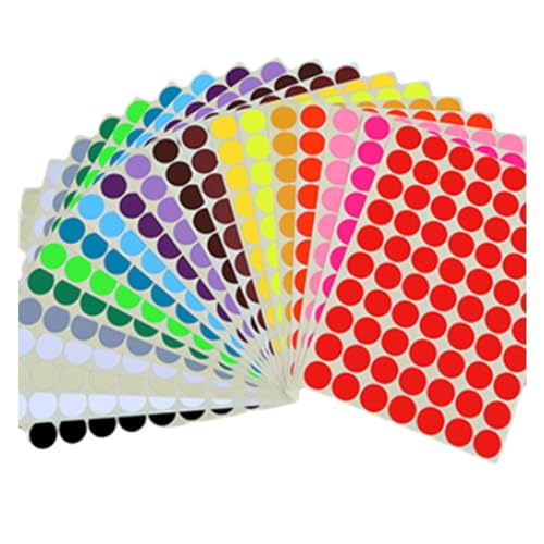 Verschiedene Farben Runde Etikett Aufkleber Craft Stationery Adhäsive Aufkleber Backpapieraufkleber Etikett Etikett von THINCAN