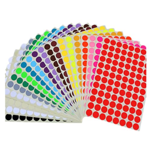 Verschiedene Farben Runde Etikett Aufkleber Craft Stationery Adhäsive Aufkleber Backpapieraufkleber Etikett Etikett von THINCAN