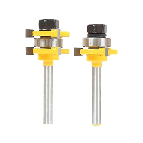 Vielseitig 2pcs Zungenrouter Bit Set Erstellen Glatte Holzgelenk Für Erfahrung Nahtloser Holzbearbeitung Erzielen Ein Besseres Ergebnis von THINCAN